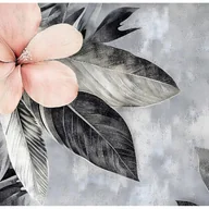 Fototapety - Fototapeta Kwiaty Abstrakcja Beton Szary 250x175 cm Tapeta Do Sypialni Salonu Kuchni Na Flizelinie - miniaturka - grafika 1