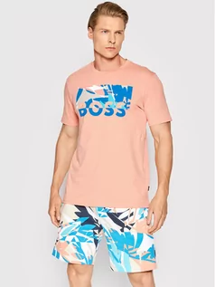 Koszulki męskie - Hugo Boss T-Shirt Thinking 3 50469663 Pomarańczowy Regular Fit - grafika 1