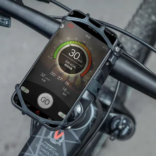 Uchwyt rowerowy silikonowy RockBros LF436BK na rower motocykl hulajnogę na kierownicę do telefonu Czarny - Akcesoria rowerowe - miniaturka - grafika 11