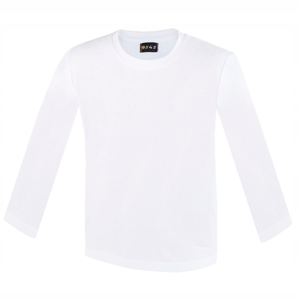 BAWEŁNA Bluzka długi rękaw BIAŁY 104