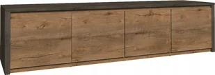 Komoda do salonu sypialni niska duża z szafkami Montana K4D Smooth Grey - Komody - miniaturka - grafika 1