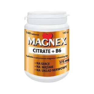 Vitabalans Magnex Citrate + B6 100 tabletek - Witaminy i minerały - miniaturka - grafika 1
