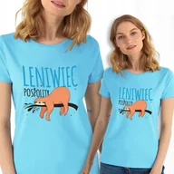 Koszulki i topy damskie - Koszulka Damska TURKUS LENIWIEC POSPOLITY Wzory S - miniaturka - grafika 1