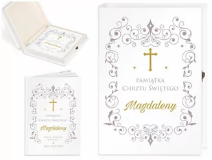 Murrano Biblia Dla Dzieci Z Twoim Nadrukiem I Drewnianym Etui Chrzest KZ-BIB-M_DRO-UV-010 - Pamiątka Chrztu Świętego - miniaturka - grafika 1