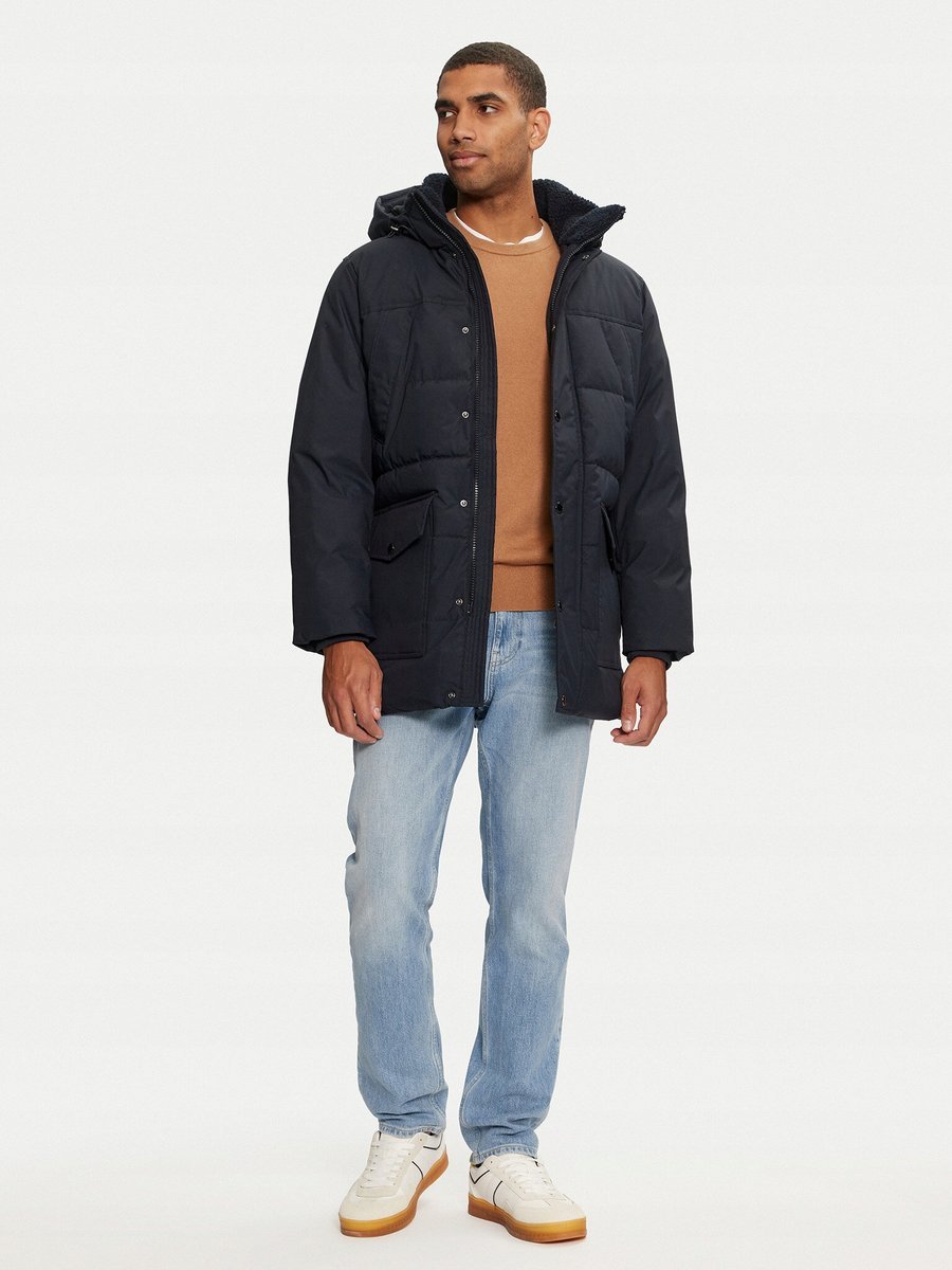 TOMMY HILFIGER MĘSKA KURTKA GRANATOWA PUCHOWA PARKA M 7AA