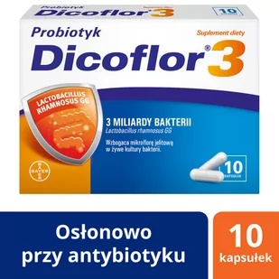 Zestaw 3x Dicoflor 3, 10 kapsułek - Układ pokarmowy - miniaturka - grafika 1