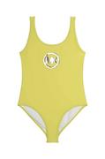 Stroje kąpielowe dla dziewczynek - Michael Kors jednoczęściowy strój kąpielowy dziecięcy kolor żółty - miniaturka - grafika 1