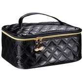 Kosmetyczki, organizery i kuferki - Inter Vion Gold & Black kuferek kosmetyczny duży czarny - miniaturka - grafika 1