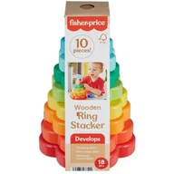Zabawki interaktywne dla dzieci - Zabawka edukacyjna FISHER-PRICE Ucz się i śmiej! Piramidka HXT77 - miniaturka - grafika 1
