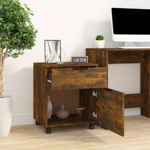 Szafka na dokumenty, na kółkach, przydymiony dąb, 45x38x54 cm - Szafki biurowe - miniaturka - grafika 8