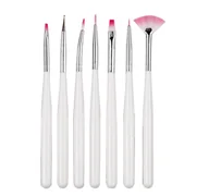 Akcesoria do paznokci - Zestaw Pędzli Pędzelki Do Zdobień, Różnych Rozmiarów, 7szt. - miniaturka - grafika 1