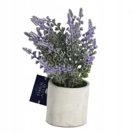 Sztuczne kwiaty - SZTUCZNA ROŚLINA DEKORACYJNA LAWENDA W STYLOWEJ DONICZCE BETONOWEJ - miniaturka - grafika 1