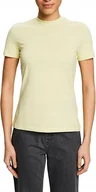 Koszulki i topy damskie - ESPRIT T-SHIRT DAMSKI PASTELOWY ŻÓŁTY GŁADKI S JXB - miniaturka - grafika 1