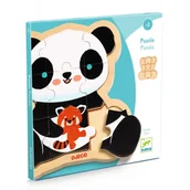 Puzzle - Drewniane puzzle w ramce PANDA DJ01821 - miniaturka - grafika 1