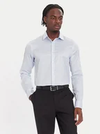 Koszule męskie - Calvin Klein Koszula LV019EU068 Błękitny Slim Fit - miniaturka - grafika 1