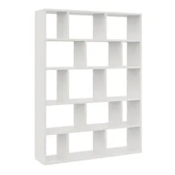 Regały - Duży regał wiszący, półka ścienna, 105x18x141 cm, biały, mat - miniaturka - grafika 1