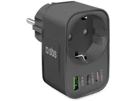 Ładowarki do telefonów - Ładowarka sieciowa z gniazdem SBS 30W 2xUSB-C, 1xUSB-A Czarny - miniaturka - grafika 1