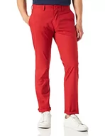 Spodenki męskie - Tommy Hilfiger Męskie spodnie chinosy Denton Poplin, Cinnabar Red, 33W / 32L - miniaturka - grafika 1