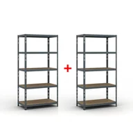 Szafy i regały magazynowe - B2B Partner Regał półkowy 1790 x 900 x 500 mm, nośność 175 kg 1+1 GRATIS 540038 - miniaturka - grafika 1