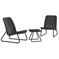 Meble ogrodowe - Keter Zestaw balkonowy Rio Patio Grafit KET17197637GR - miniaturka - grafika 1