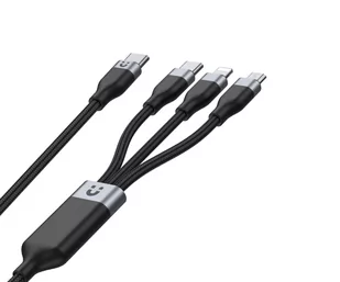 Unitek USB Typu C USB Typu C Micro USB Lightning 1,5m czarny C14101BK-1.5M - Kable komputerowe i do monitorów - miniaturka - grafika 1