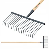 Grabie i motyki - GRABIE DRUCIANE GRABKI OGRODOWE LIŚCI TRAWY GLEBY 20-ZĘBNE 160 MM GRABIENIA - miniaturka - grafika 1
