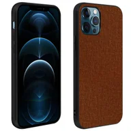 Etui i futerały do telefonów - Etui iPhone 12 Pro Max Hybrydowe wykończenie materiałowe Anti-tracking Washable brązowe - miniaturka - grafika 1