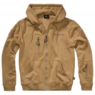 Odzież taktyczna i umundurowanie - Brandit Bluza rozpinana z kapturem Tactical Sweat Jacket - Camel XL - miniaturka - grafika 1