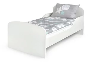 Łóżko białe, drewniane dla dzieci, z materacem, 140x70 cm - Łóżka dla dzieci i młodzieży - miniaturka - grafika 1