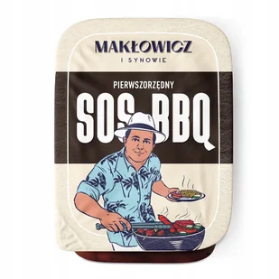 Makłowicz i Synowie Pierwszorzędny Sos BBQ 120 g - Majonezy i dressingi - miniaturka - grafika 1