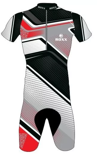 Męskie strój triathlonowy Roxx Race Gel Cycling Skinsuit | GREY L