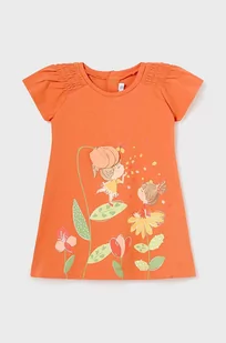 Mayoral sukienka niemowlęca kolor pomarańczowy mini prosta - Sukienki i spódniczki dla dziewczynek - miniaturka - grafika 1