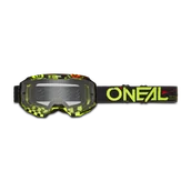 Gogle i okulary motocyklowe - Gogle Cross O'Neal B-10 Attack Czarny/Neonowy Żółty - miniaturka - grafika 1