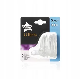 Tommee Tippee Smoczek Ultra o średnim przepływie 3m+ - Smoczki do butelek - miniaturka - grafika 1