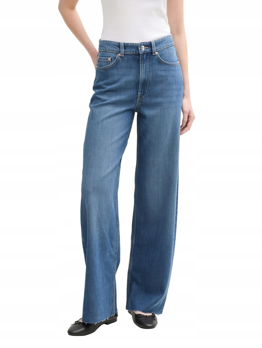TOM TAILOR JEANSY MOM Z WYSOKIM STANEM NIEBIESKIE XL 7BA