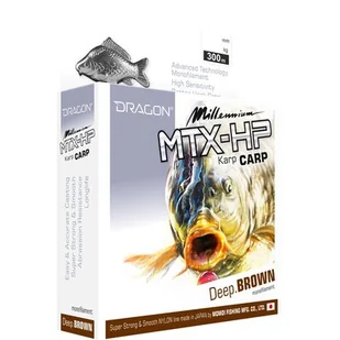 Żyłka DRAGON Millenium MTX-HP Karp 0.25 mm / 300 m Ciemnobrązowy - Żyłki wędkarskie - miniaturka - grafika 1