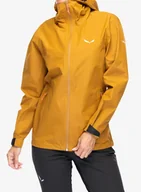 Kurtki damskie - Kurtka z membraną damska Salewa Puez Aqua 4 PTX 2.5L Jacket - golden brown - miniaturka - grafika 1