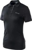 Koszulki i topy damskie - Hi-Tec POLO T-SHIRT LADY SITE BLACK/SILVER XL - miniaturka - grafika 1