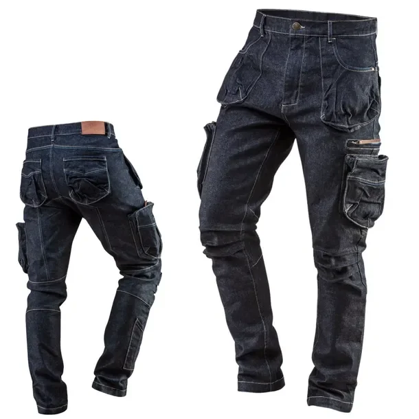 NEO Spodnie Robocze Męskie r. XS - Seria DENIM Stretch MOCNE Granatowe