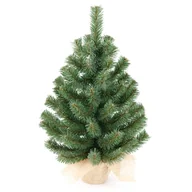 Choinki - CHOINKA SZTUCZNA mała na szafkę GĘSTY ŚWIERK JUTA 50 cm - miniaturka - grafika 1