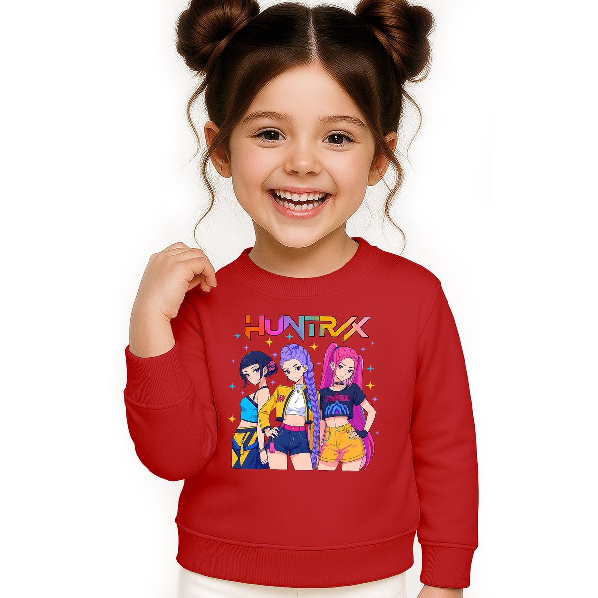BLUZA DZIECIĘCA KPOP DEMON HUNTERS HUNTRIX 122-128 BAWEŁNIANA JAKOŚĆ