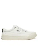 Trampki damskie - Pepe Jeans Tenisówki Ben Fresh W PLS31589 Biały - miniaturka - grafika 1
