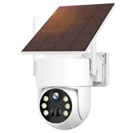 Systemy inteligentnych domów - Hiseeu Wireless Solar Security Camera 4MP Resolution PIR Motion Detection Color Night Vision Two-Way Audio 2 4GHz WiFi Pa - miniaturka - grafika 1