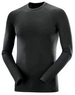 Koszulki sportowe damskie - Koszulka Salomon Essential Seamless LS Deep Black - grafika 1