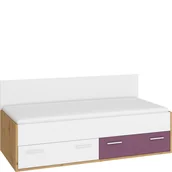 Łóżka dla dzieci i młodzieży - Łóżko 90 x 200 ze Stelażem HEY-10 Hey MebloCross Dąb Artisan / Biały Mat / Niebieski - miniaturka - grafika 1