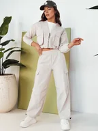 Dresy damskie - Komplet damski ROTVE beżowy Dstreet AY1024-L - miniaturka - grafika 1