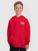 Bluzy dla chłopców - 4F Bluza dresowa nierozpinana z kapturem chłopięca - czerwona 158/164 (12-14 lat) - miniaturka - grafika 1