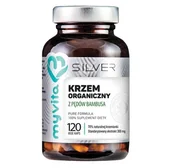 Suplementy naturalne - MyVita Krzem organiczny z pędów bambusa 70% naturalnej krzemionki standaryzowany ekstrakt 300 mg 120 kapsułek Silver Pure 5903021590091 - miniaturka - grafika 1