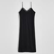 Piżamy damskie - Reserved - Koszula nocna z wiskozy - Czarny - miniaturka - grafika 1