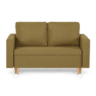 Sofa kanapa 2 os z funkcją spania KEN żółta - Sofy i kanapy - miniaturka - grafika 1